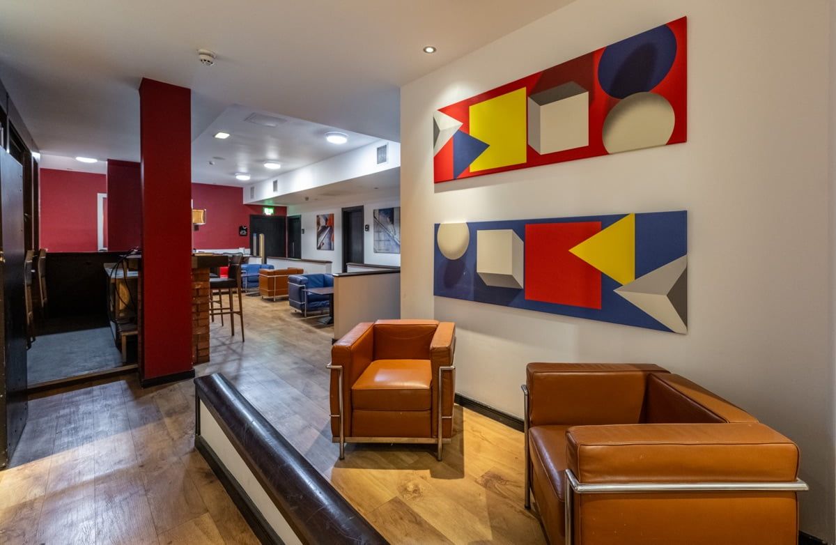 A communal area in the Langstane Place Bauhaus Student Accommodation building