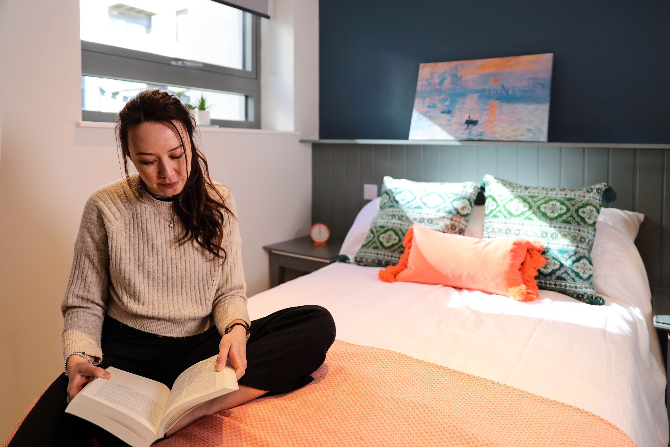 Student Reading in their accomodation